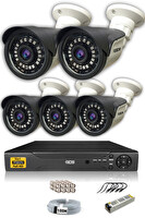 IDS 5 Kameralı 5 MP Sony Lensli 1080p Full HD Hard Disksiz Güvenlik Kamerası Sistemi DS-2015HD-SET5-NOHDD