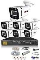 IDS 7 Kameralı 5MP Sony Lensli 1080P Full HD Gece Renkli̇ Su Geçirmez Cepten İzle Full Kamera Seti DS-2031HD-WL-SET7-NOHDD