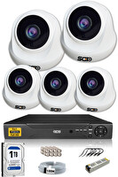 IDS Cepten İzle 1 TB İç 5 Kameralı 5mp Sony Lensli 1080p Fullhd Güvenlik Kamerası Sistemi - D-2026HD-SET5-1TB
