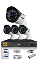 IDS Cepten İzle 4 Kameralı 5mp Sony Lensli Full HD Gece Görüşlü Güvenlik Kamerası Sistemi - DS-2015HD-SET4-ARRAY