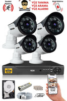 IDS 4 Kameralı 5 MP Sony Lensli Gece Görüşlü Cepten İzle A1541 Güvenlik Kamerasi Seti DS-2015HD-SET4-250-1541