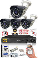 IDS 4 Kameralı 5 MP Lensli Gece Görüşlü Güvenlik Kamerası Seti - Cepten İzle - A1520