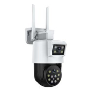 RXR C102-WF Wi-Fi Dış Ortam Çift Lensli 3+3 MP 360 Derece PTZ Gece Görüşlü Akıllı Güvenlik Kamerası