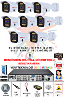 Prolife 8'li Sesli Güvenlik Kamerası 5 MP Gece Renkli Yüz ve Araç Tanımalı Full HD Kamera Sistemi