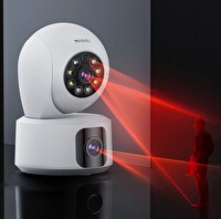 Yesido KM16 Gece Görüşlü Dual Kamera 360° Dönebilen Alarmlı Wifi IP İç Mekan Güvenlik Kamerası