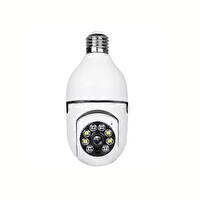 Hzl Store 360 Derece WiFi Ampul Kamera Gece Görüşlü Ses Kayıtlı Akıllı IP Güvenlik Kamerası