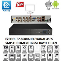 Ezcool EZ-8508AHD 8 Kanal 5MP 1 HDD Xmeye DVR Kayıt Cihazı