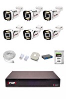 Fury IP 6 Kameralı 1080P Sesli 6 Warm LED Renkli Gece Görüşlü Güvenlik Kamera Sistemi 500GB 1606