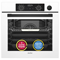 Simfer 11 Fonksiyon Steam Master Cam Dijital Saat Göstergeli Ankastre Fırın Beyaz ( SB8245 )