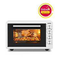Simfer 4262 Beyaz 42 L Turbo Fan Piliç Peçirme Mini/Midi Fırın - 6 Fonksiyon Yoğurt Yapma Buz Çözme & İç Aydınlatma