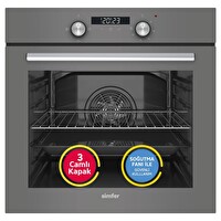 Simfer 8225 0+3 Fonksiyon  Power Turbo Dijital Gri Ankastre Fırın
