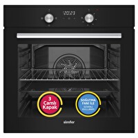 Simfer 8203 0+3 Fonksiyon Dijital Power Turbo Siyah Cam Ankastre Fırın