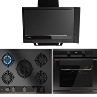 Teka Infinity G1 Edition Siyah Ankastre Set (HLB 85-G1 P BM Maestropizza - GBC 75-G1 GBC BM (E5) - DVI 88-G1 EOS BM)
