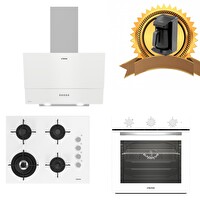 Altus Beyaz Cam Ankastre Set (535 W - 189 DW Woklu - 321 W)