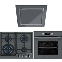 Teka Ankastre Set Gri (HLB 8400 -GZC 64320 -DLV 68660)