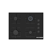 Bosch POP7C6P30O Serie 4 Gazlı Ocak 67 cm Sert cam, Siyah (OUTLET)