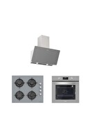 Silverline Gri Cam Ankastre Set (3457 Soho 60 - CS5349S01 - BO6502S02)