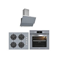 Silverline Gri Cam Ankastre Set (3420 Classy - CS5343S01 - BO65E4S01)