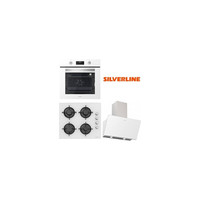 Silverline Beyaz Cam Ankastre Set ( BO6502W02 - CS5349W01 - 3457 Soho )