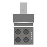 Simfer 2'li Gri Cam Ankastre Set (3538 - 8740)