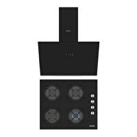 Simfer 2'li Trend Siyah Cam Ankastre Set (3046 - 8721)