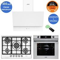 Eminçelik Ve AFM Tech Markalı Inox Dijital Turbolu Ankastre Set (22 380 - FM7700 - FM3401)