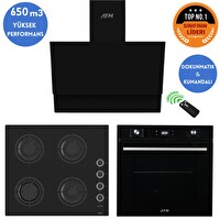 Ferre Ve AFM Tech Markalı Pulsar Turbolu Dijital Siyah Ankastre Set (CS205-FA - FM7700 - FM3400)