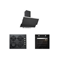 Silverline Siyah Ankastre Set (BO6501B01 - CS5429B01 - 3420 Classy 60)