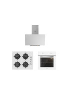 Silverline 3'lü Beyaz Cam Ankastre Set (CS5349W01 - BO6501W01 - 3481 Flam 60)