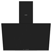Simfer 60 CM Klasik Eğik Siyah Cam Push Buton Ankastre Davlumbaz 8727