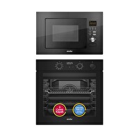 Simfer 8244 0-10 Fonksiyon Steam Master Ankastre Fırın Siyah Dijital - 2320 Siyah 23 L Mikrodalga Fırın