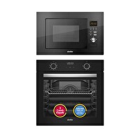 Simfer 8215 0-9 Fonksiyon Airfry Siyah Cam Ankastre Fırın Dijital -2320 Siyah 23 L Mikrodalga Fırın