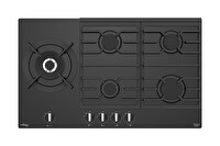 Tommatech TAO9001BG Siyah Cam Ankastre Gazlı Ocak 90 CM
