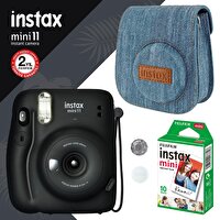 Fujifilm Instax Mini 11 Siyah Fotoğraf Makinesi ve Jean Çantalı Hediye Seti 3