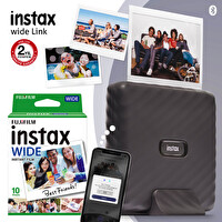 Fujifilm Instax Wide Link Gri Akıllı Telefon Yazıcısı ve 10'lu Film