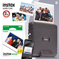 Fujifilm Instax Wide Link Gri Akıllı Telefon Yazıcısı Ve 20'li Film