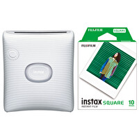 Fujifilm Instax SQ Link Beyaz Ex D Akıllı Telefon Yazıcısı Ve 10'lu Film