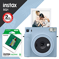Fujifilm Instax SQ1 Buz Mavi Fotoğraf Makinesi Ve 10'lu Kare Film