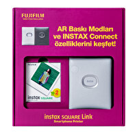 Fujifilm Instax Square Link Beyaz Akıllı Telefon Yazıcısı Bundle Box