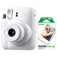 Fujifilm Instax Mini 12 Beyaz Fotoğraf Makinesi Ve 10'lu Mini Film