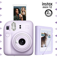 Fujifilm Instax Mini 12 Lila Fotoğraf Makinesi ve 28'li Mini Albüm Seti