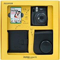 Fujifilm Instax Siyah Mini 11 Renkli Özel Kutulu Şipşak Fotoğraf Makinesi Seti