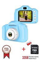 Torima 1080P HD 2.0" Çocuk Kamera Mavi Dijital Fotoğraf Makinesi - SD Card