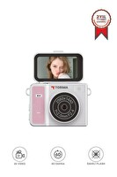 Torima CMR46 Mini Dijital Kamera Video Kamera 2K Flip Ekranlı Pembe