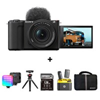 Sony ZV-E10 II Lensli Aynasız Fotoğraf Makinesi Content Creator Kit - Siyah