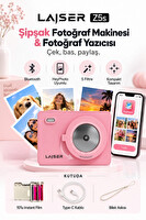Laiser Z5S Instant Kamera ve Fotoğraf Yazıcısı - Şipşak Fotoğraf Makinesi Pembe
