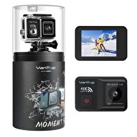 Vantop Moment 5M 4K 20MP Aksiyon Kamera+Mekanik Görüntü Stabilizasyon 2 Axis+Sony IMX258 Sensör+Çift Batarya+170° Geniş Açı