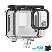 Telesin GoPro Hero11 Black & Hero10 Black & Hero9 Black Uyumlu Koruyucu Kamera Kutusu Protective Housing Su Altı Kılıfı