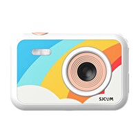 Sjcam FunCam Çocuklar İçin Gökkuşağı Desenli Beyaz Fotoğraf Makinesi Ve Kamera