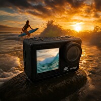 Mioji Action 12X 4K 60FPS 20 MP Çift Ekran WiFi 170 Derece Aksiyon Kamerası